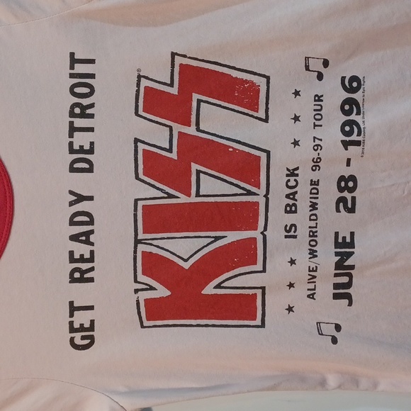 Retro STYLE Remake(2016) KISS XS Pink/Red Ringer Tshirt - Picture 2 of 13